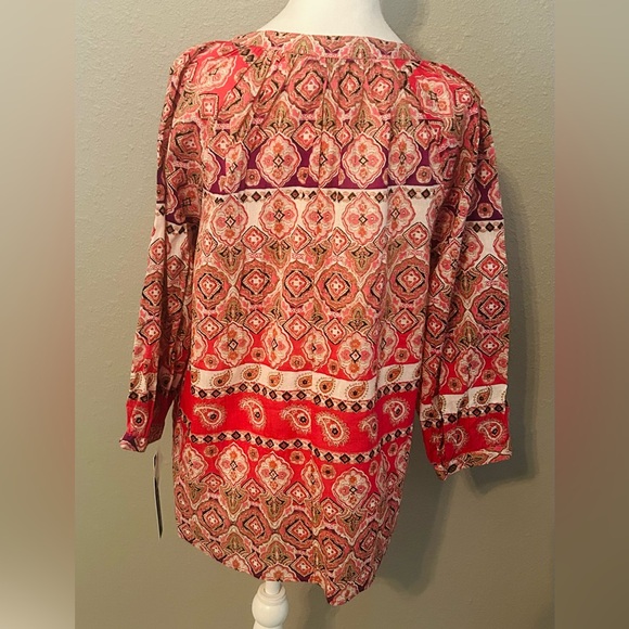 NEW Unique Spectrum Blouse Women’s size Medium BOHO Top Shirt NWT - Picture 5 of 13